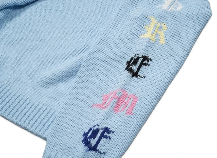 Supreme Old English Sleeves Sweater "Light Blue"
