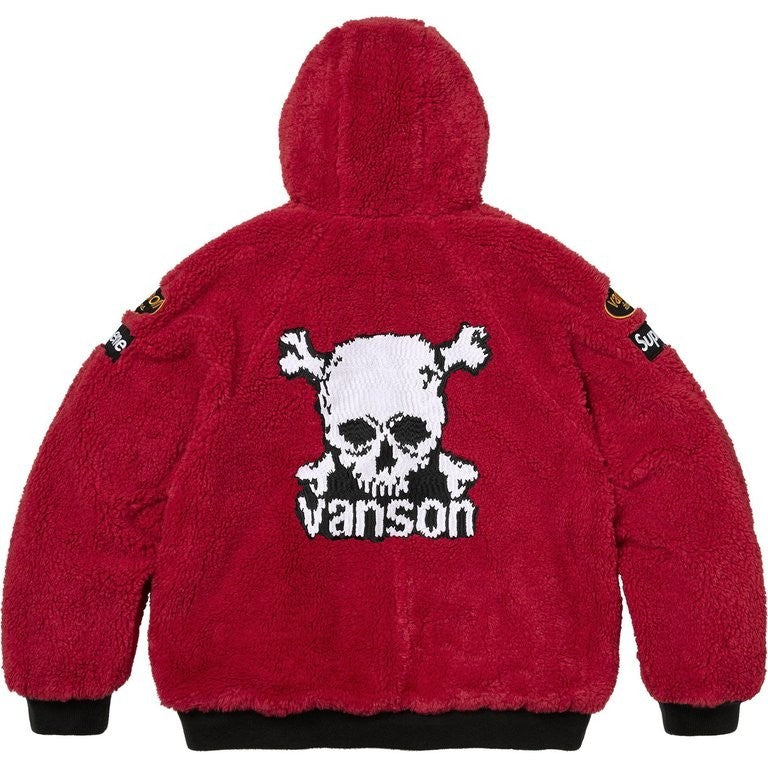 Supreme x Vanson Leathers Reversible Quilted Hooded Jacket Navy