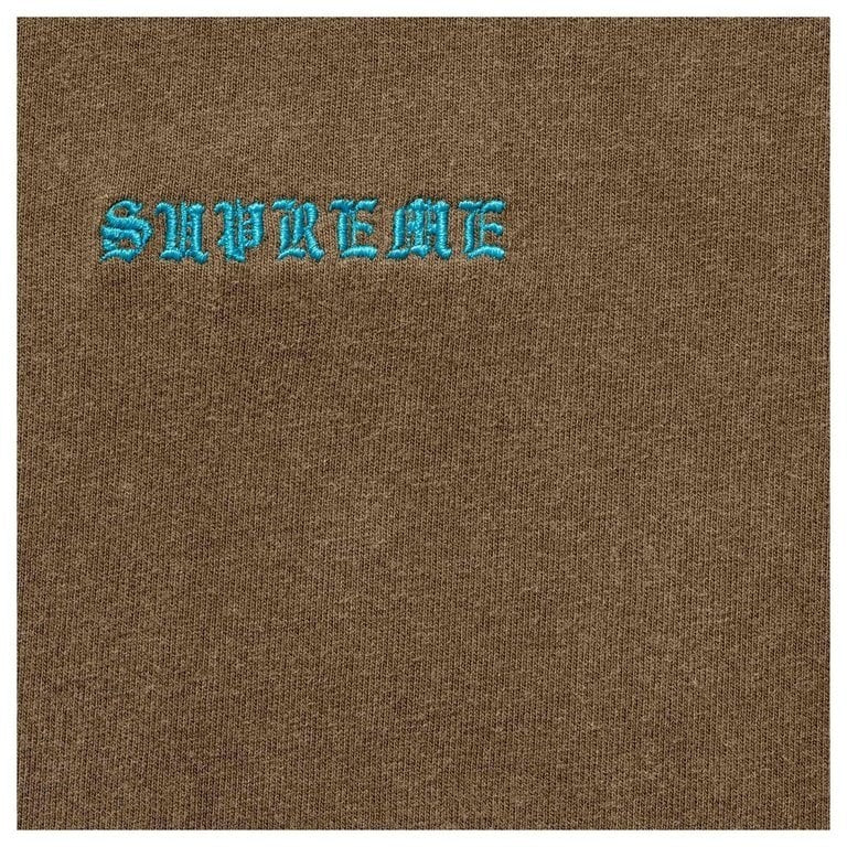 Supreme Washed S/S Top Olive Brown