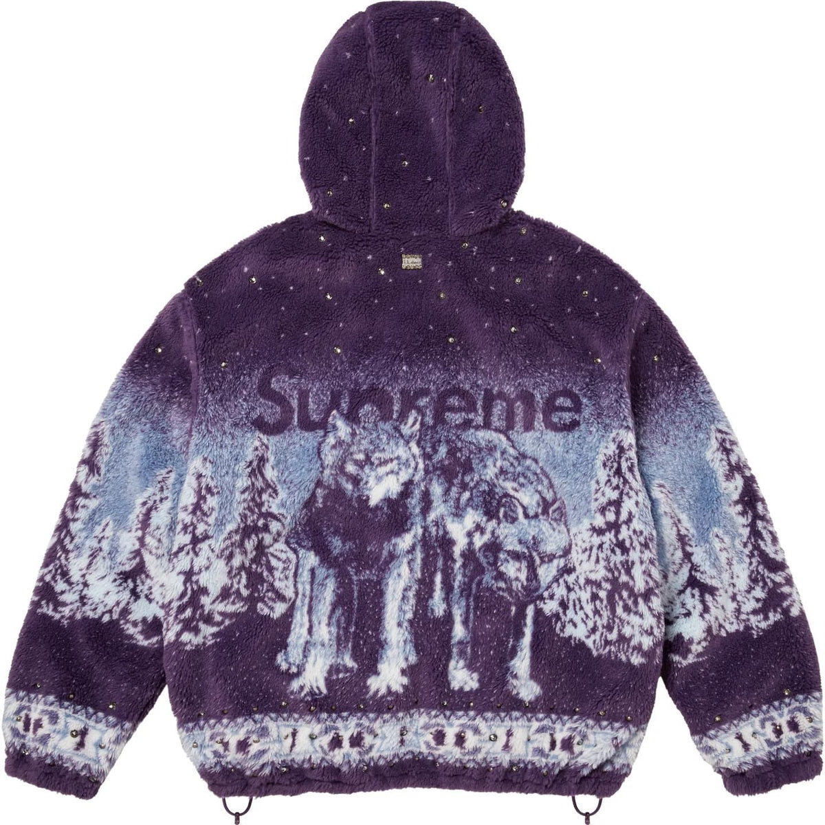 Supreme B.B. Simon Reversible Hooded Fleece Jacket Purple