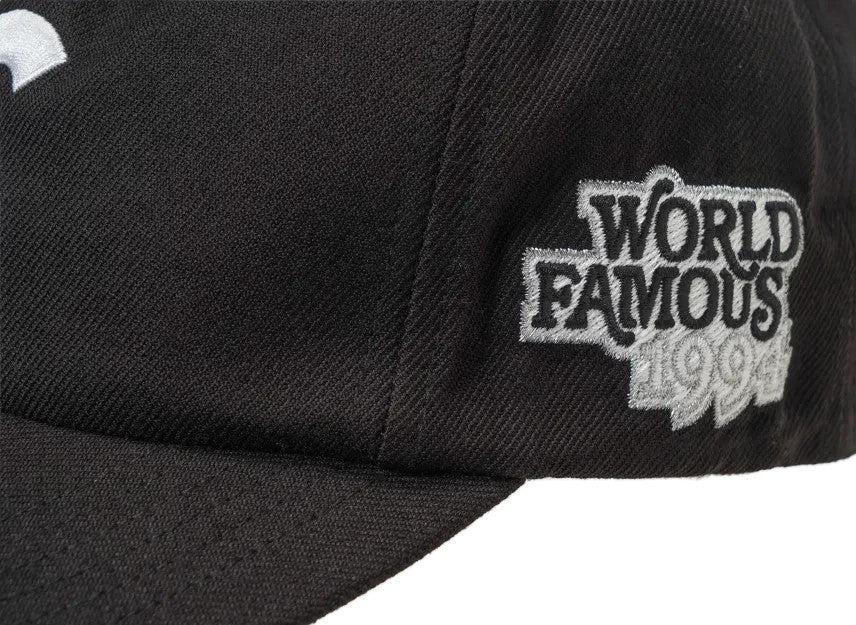 Supreme World Famous S Logo 6-Panel (26SS) "Black"