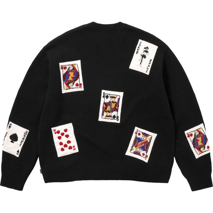 Supreme Beaded Cards Sweater Black