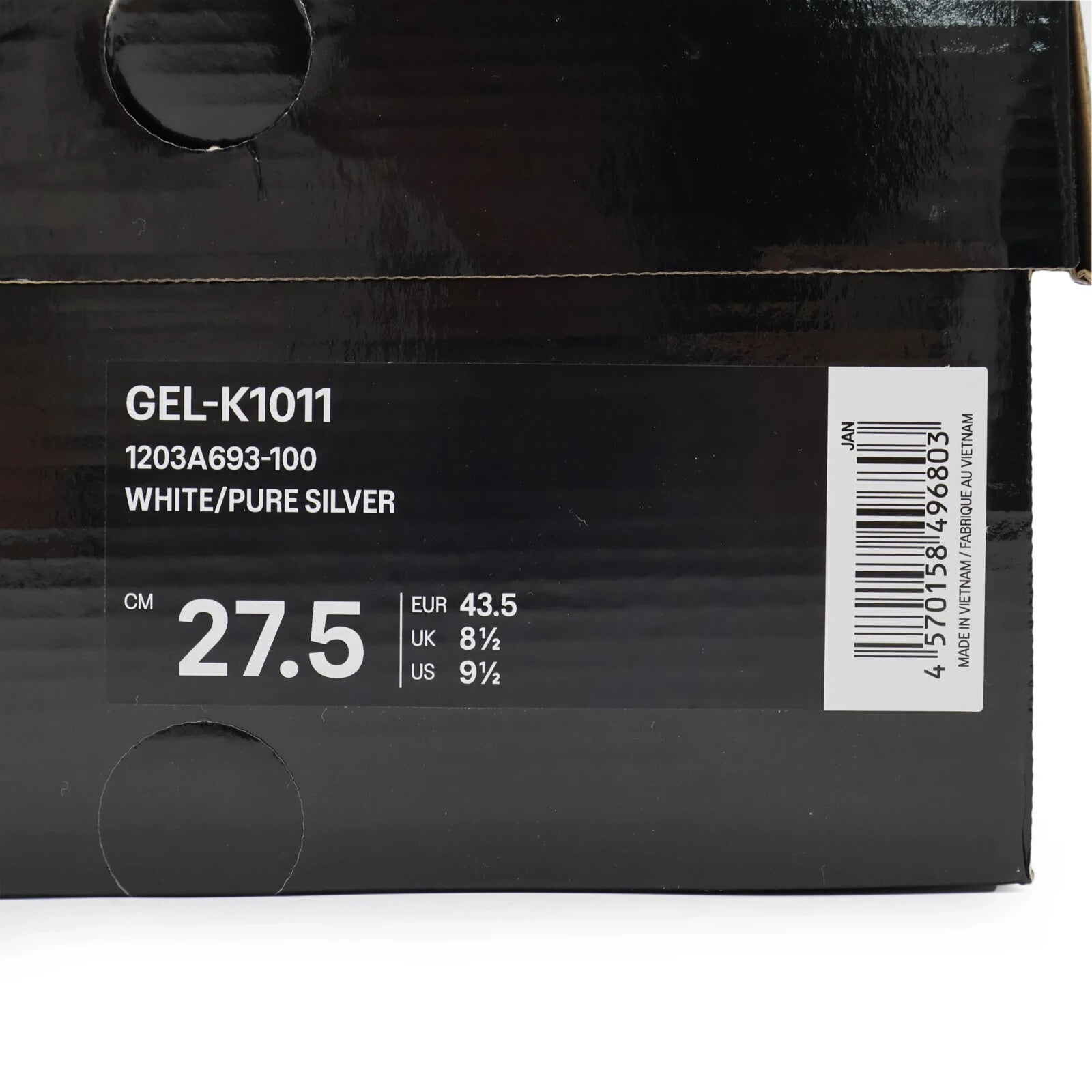 1203A693-100 Gallery Dept. Asics Gel-K1011 White Pure Silver (Men's)