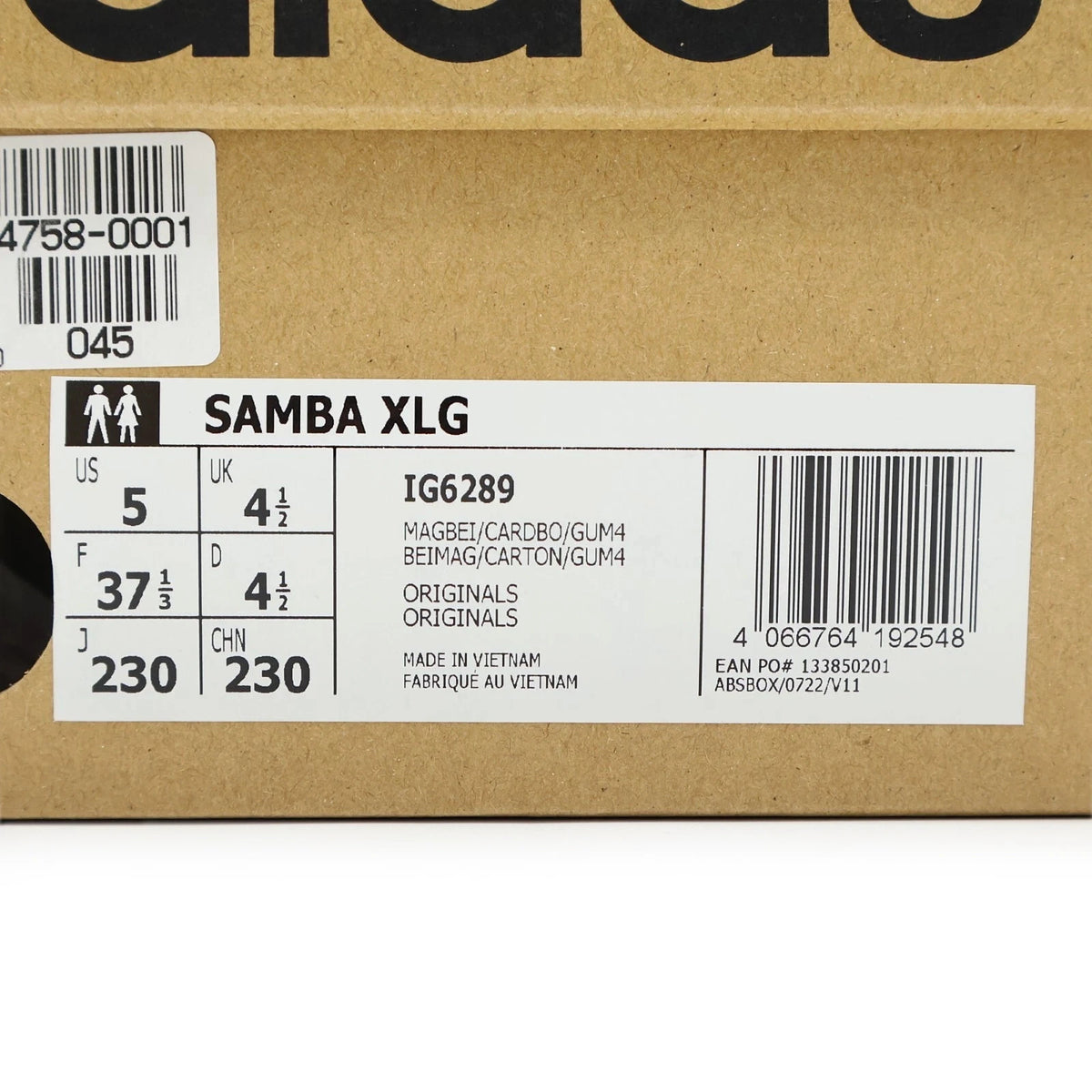 IG6289 adidas Originals Samba XLG Magic Beige Cardboard Gum (Men's)