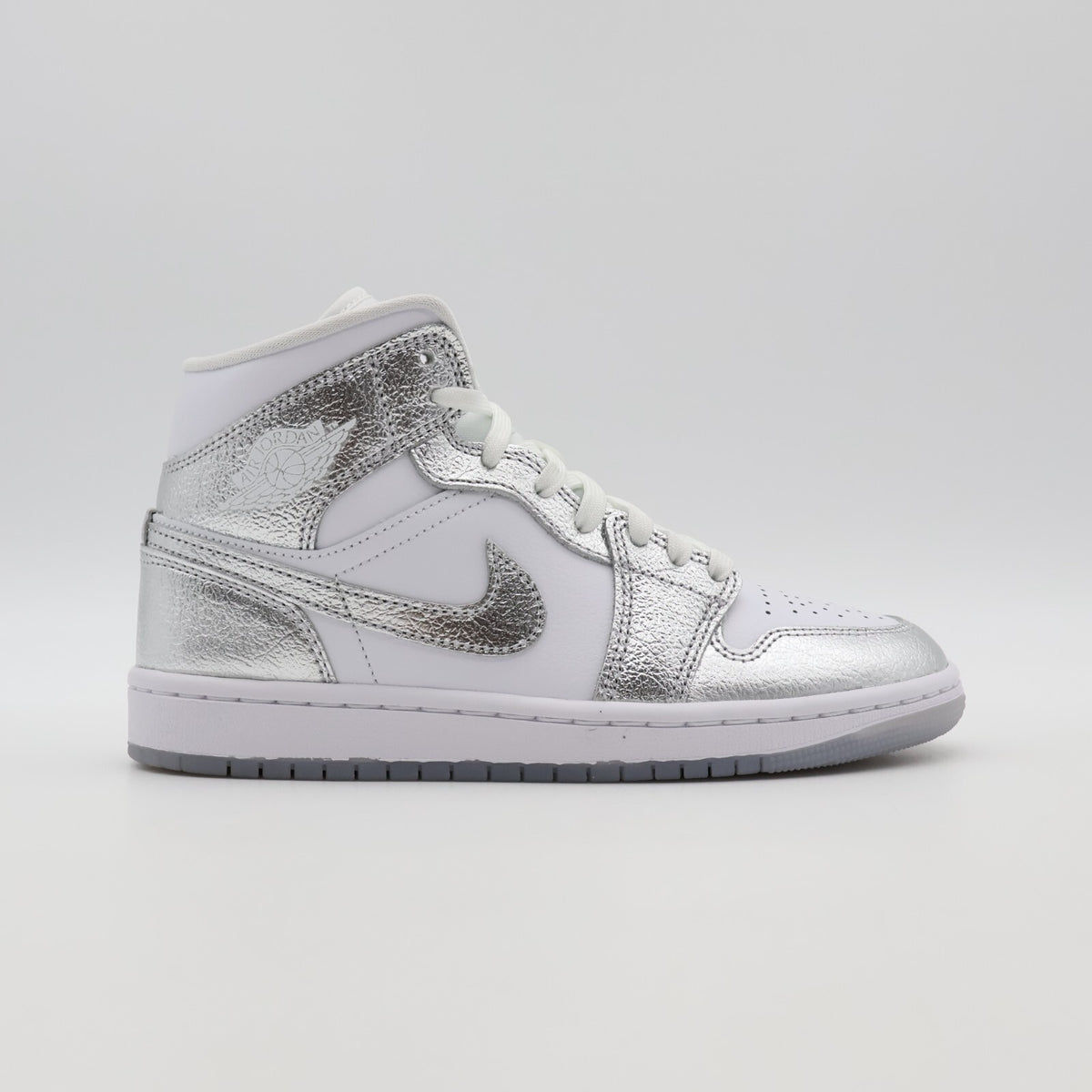 FN5031-100 Nike Air Jordan 1 Mid SE Metallic Silver (Women's)