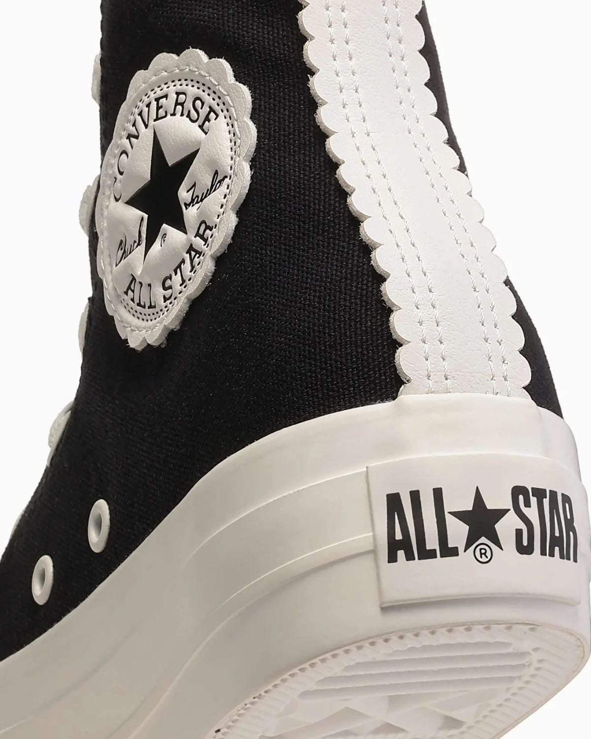 31318810 Converse Women's All Star PLTS Flowercut Hi "Black/White" (Women's)