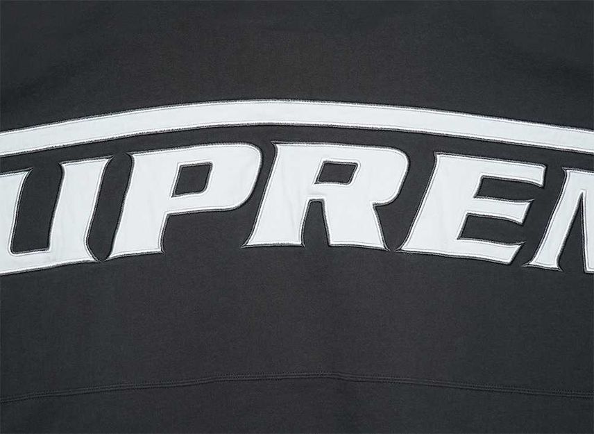 Supreme Wrapped Half Zip Hooded Sweatshirt Washed Black