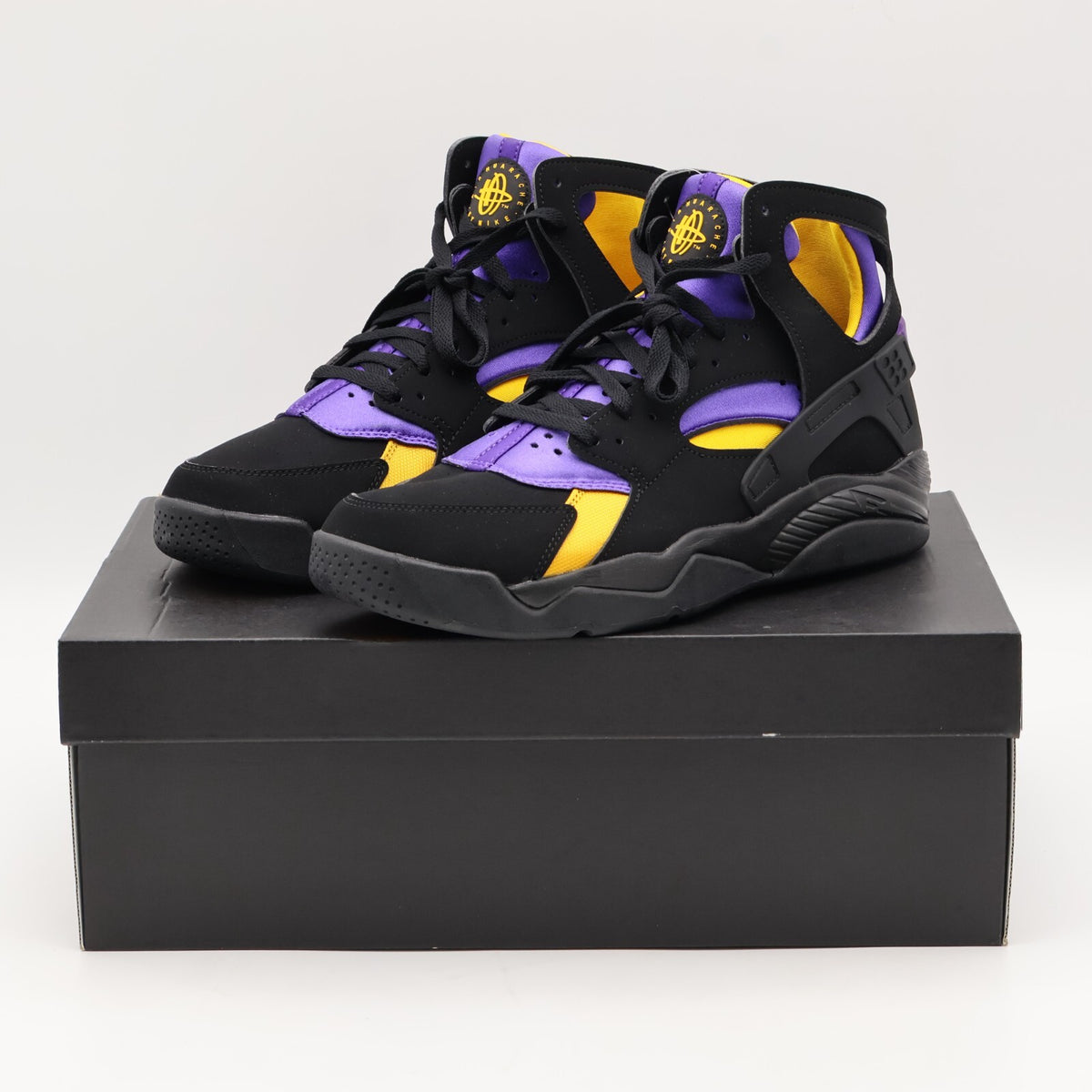 FD0188-001 Nike Air Flight Huarache Lakers Away Black Varsity Purple (Men's)