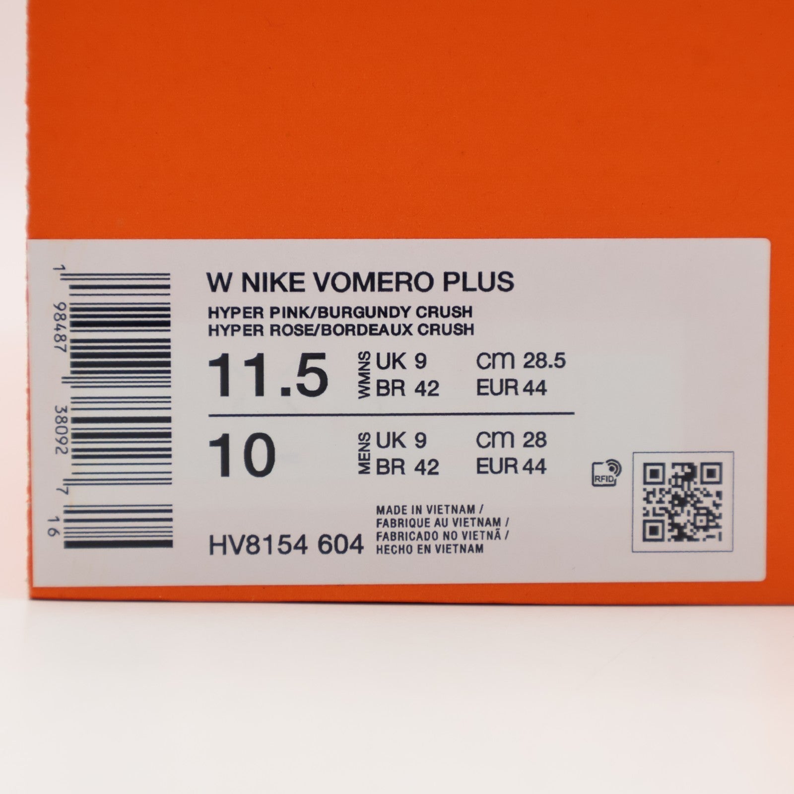 HV8154-604 Nike Vomero Plus Hyper Pink Bright Crimson (Women's)