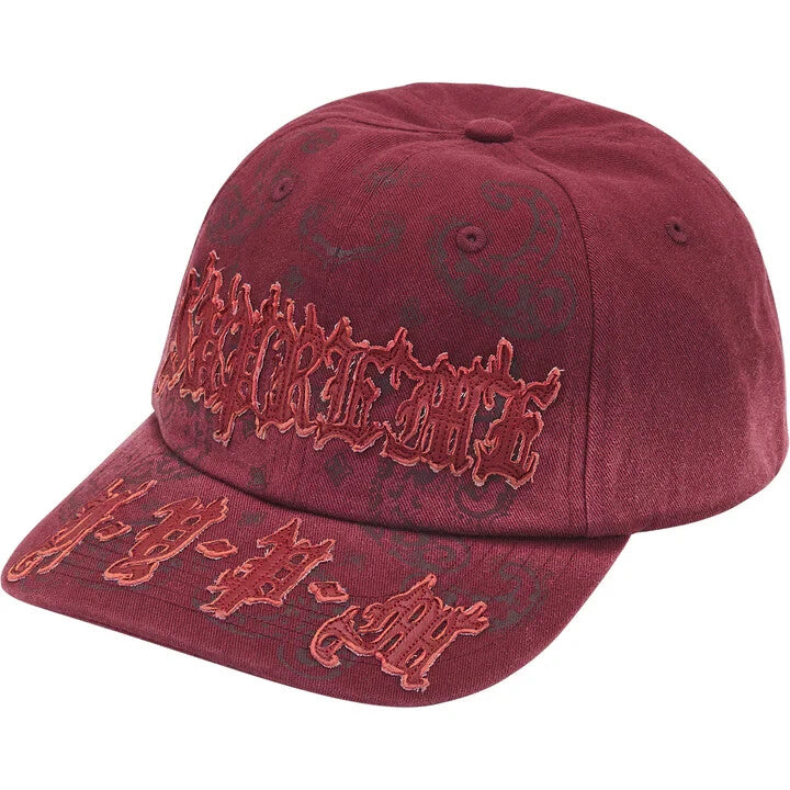 Supreme Leather Applique 6-Panel Red