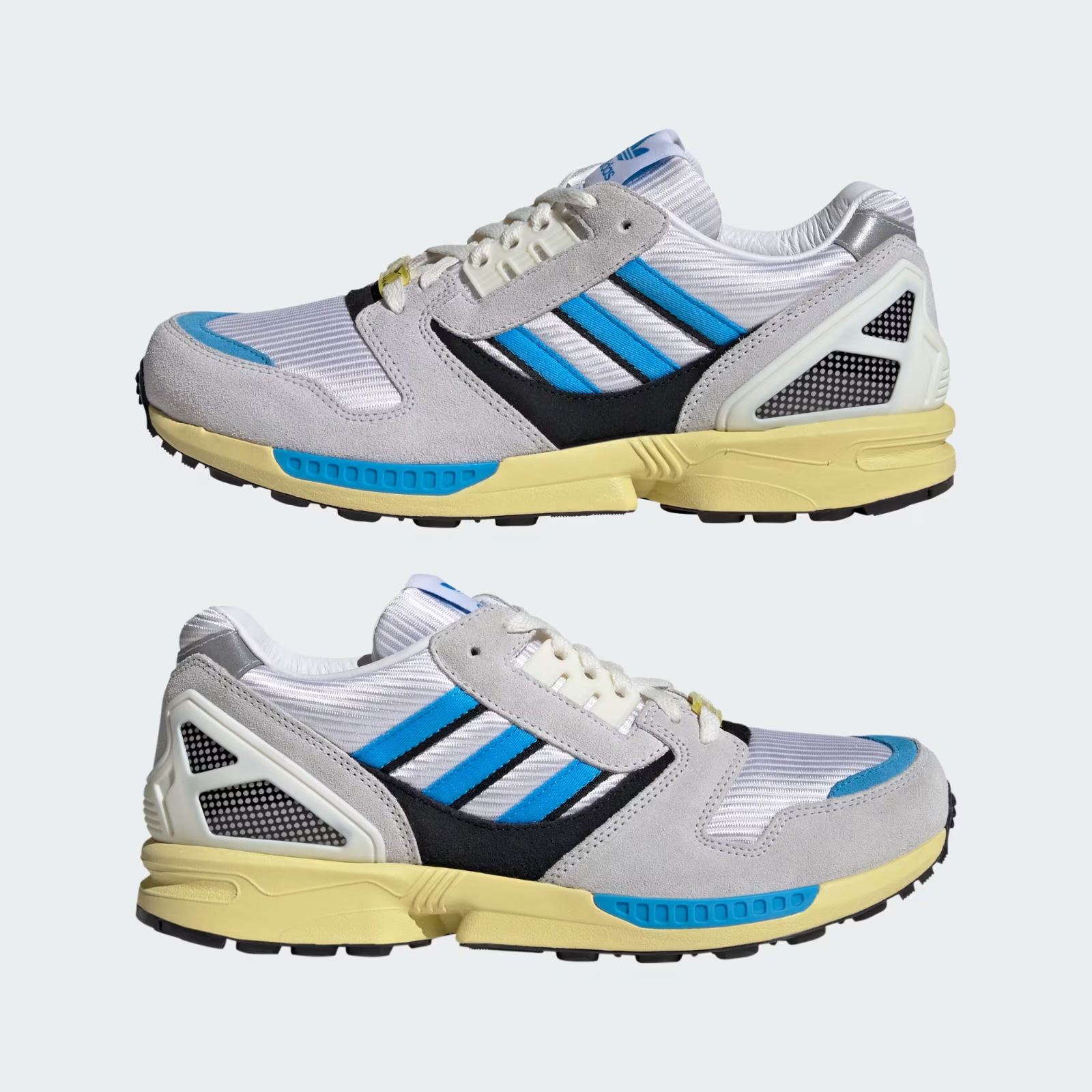JR4609 adidas ZX 8000 MIG "Cloud White/Lucid Aquamarine/Powder Yellow" (Men's)