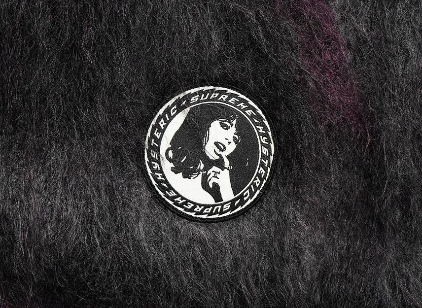 Supreme HYSTERIC GLAMOUR Mohair Zip Up Hooded Sweater Purple