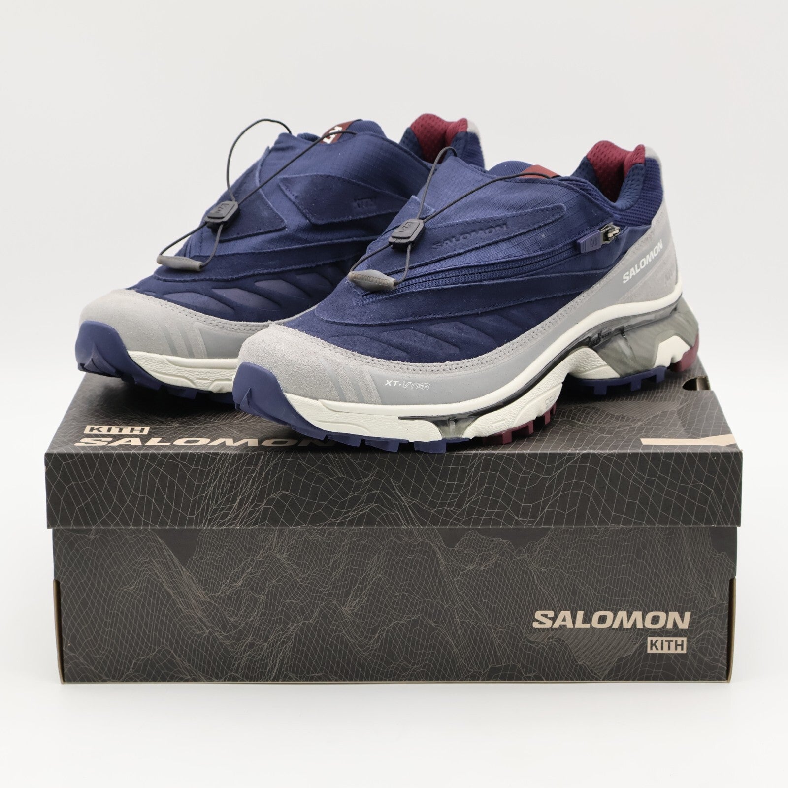 L47773800 KITH Salomon XT-Voyager Maritime Blue Alloy Tawny Port (Men's)