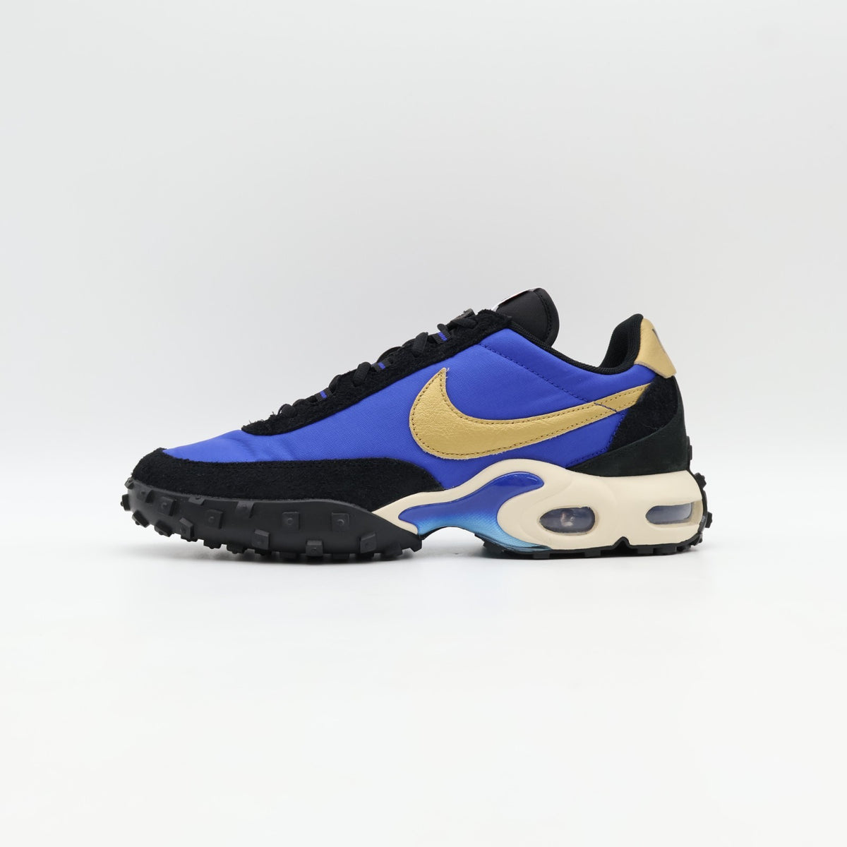 FV6946-400 Nike Air Max Waffle Black and Hyper Blue (Men's)