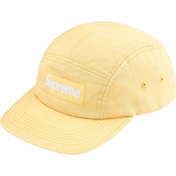 Supreme Washed Chino Twill Camp Cap Yellow
