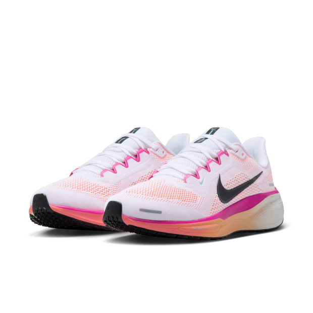 FD2723-120 Nike Pegasus 41 White Fire Pink Orange Pulse Black (Women's)