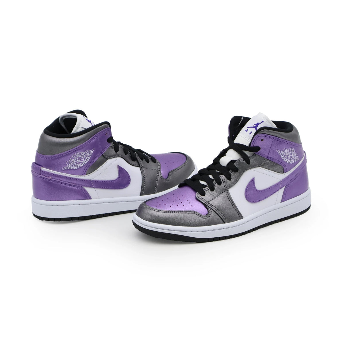 HJ5911-105 Nike Women's Air Jordan 1 Mid Metallic Purple (Women's)