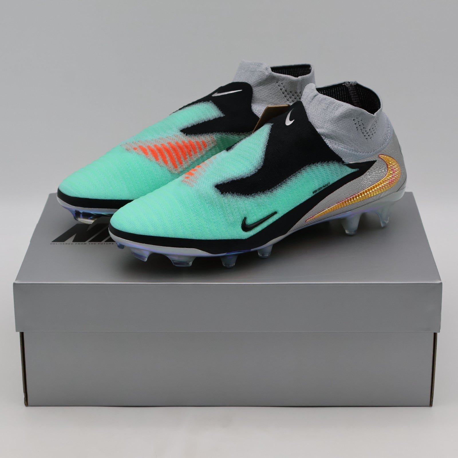 IH3735-001 Nike Phantom 6 High Elite FG Chrome Black (Men's)