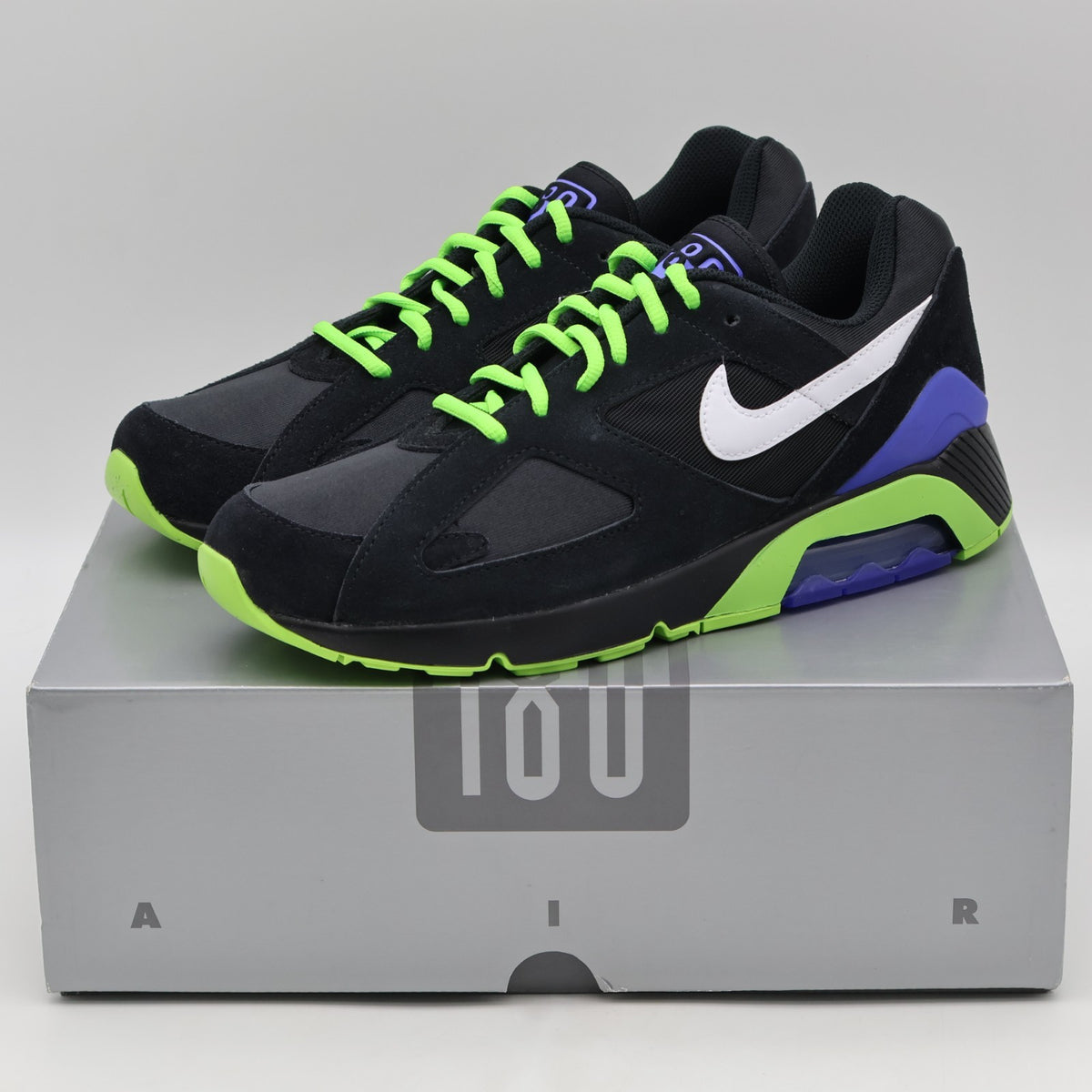 FZ3058-001 Nike Air Max 180 Black White Action Green (Men's)