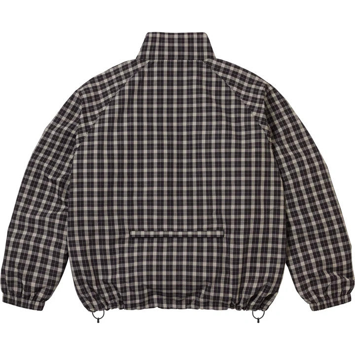 Supreme Plaid Track Jacket Black
