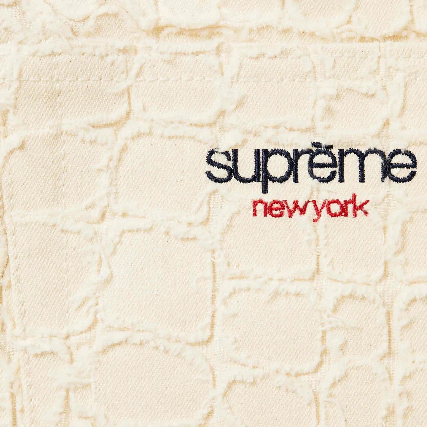 Supreme Frayed Croc Baggy Denim Short Natural