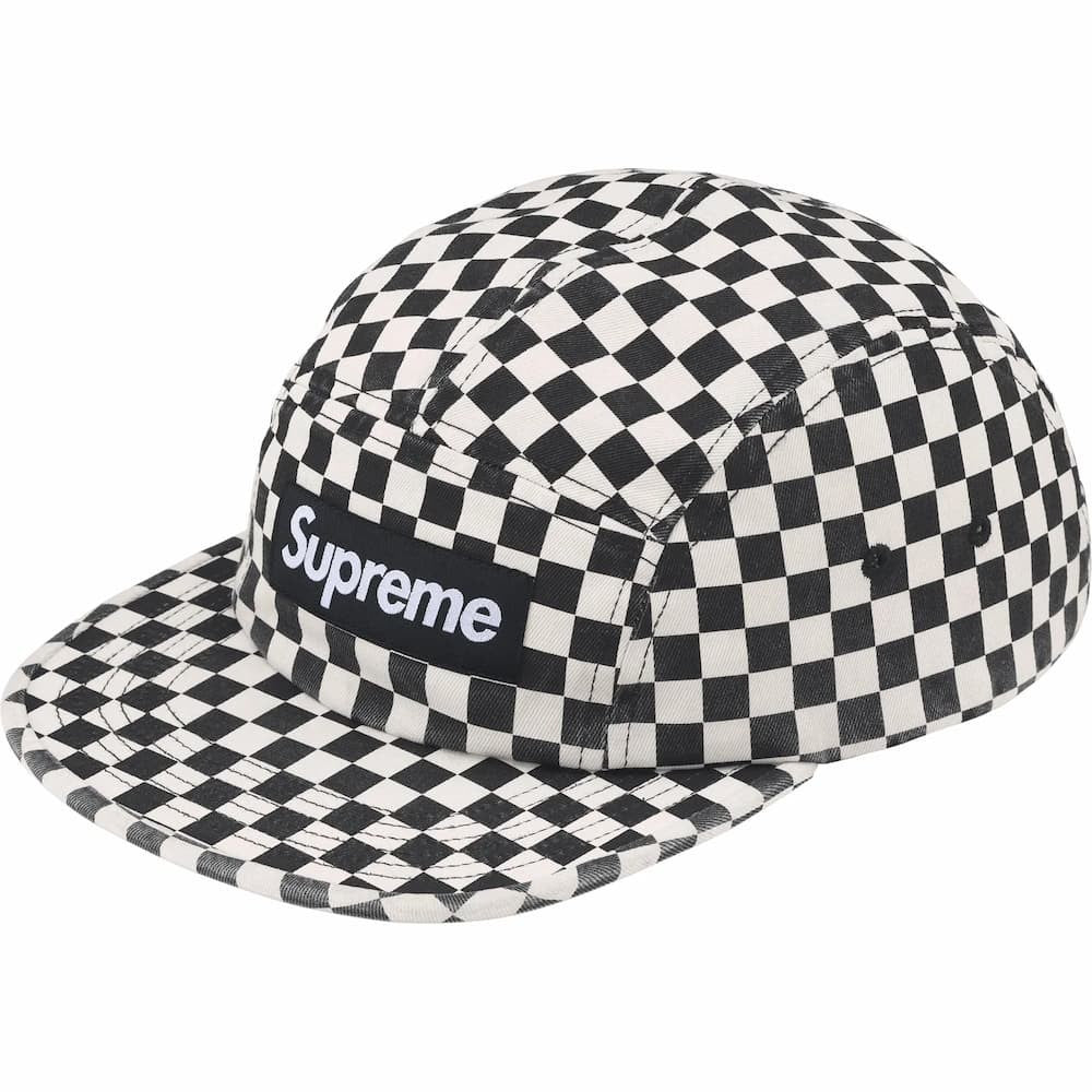 Supreme Washed Chino Twill Camp Cap Checkerboard (26FW)