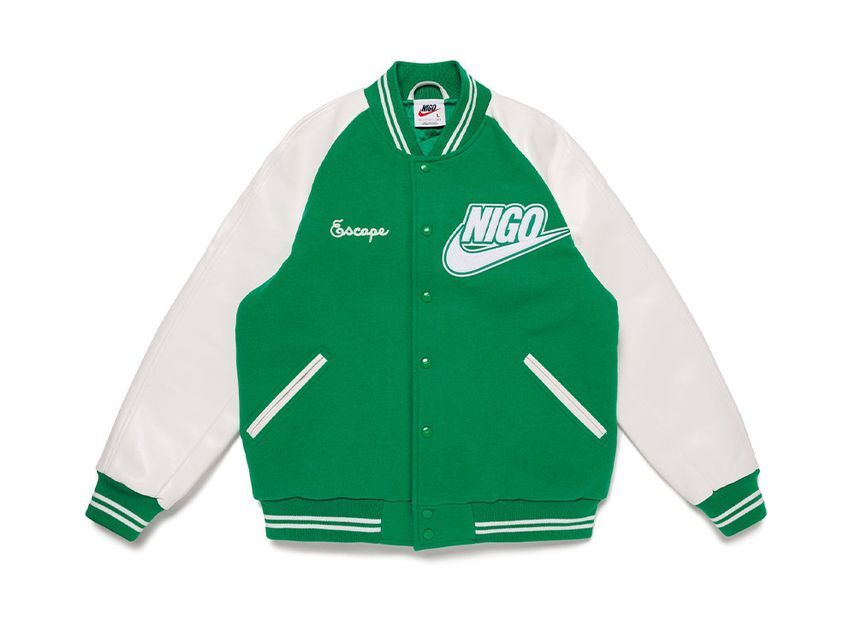XX28JK004/FV5670-310 NIGO Nike NRG Varsity Jacket Greenï¼NIGOï¼