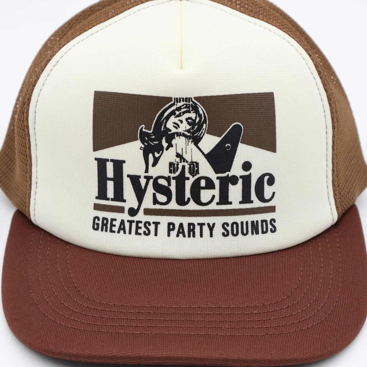 HYSTERIC GLAMOUR Guitar Girl Mesh Cap Brown