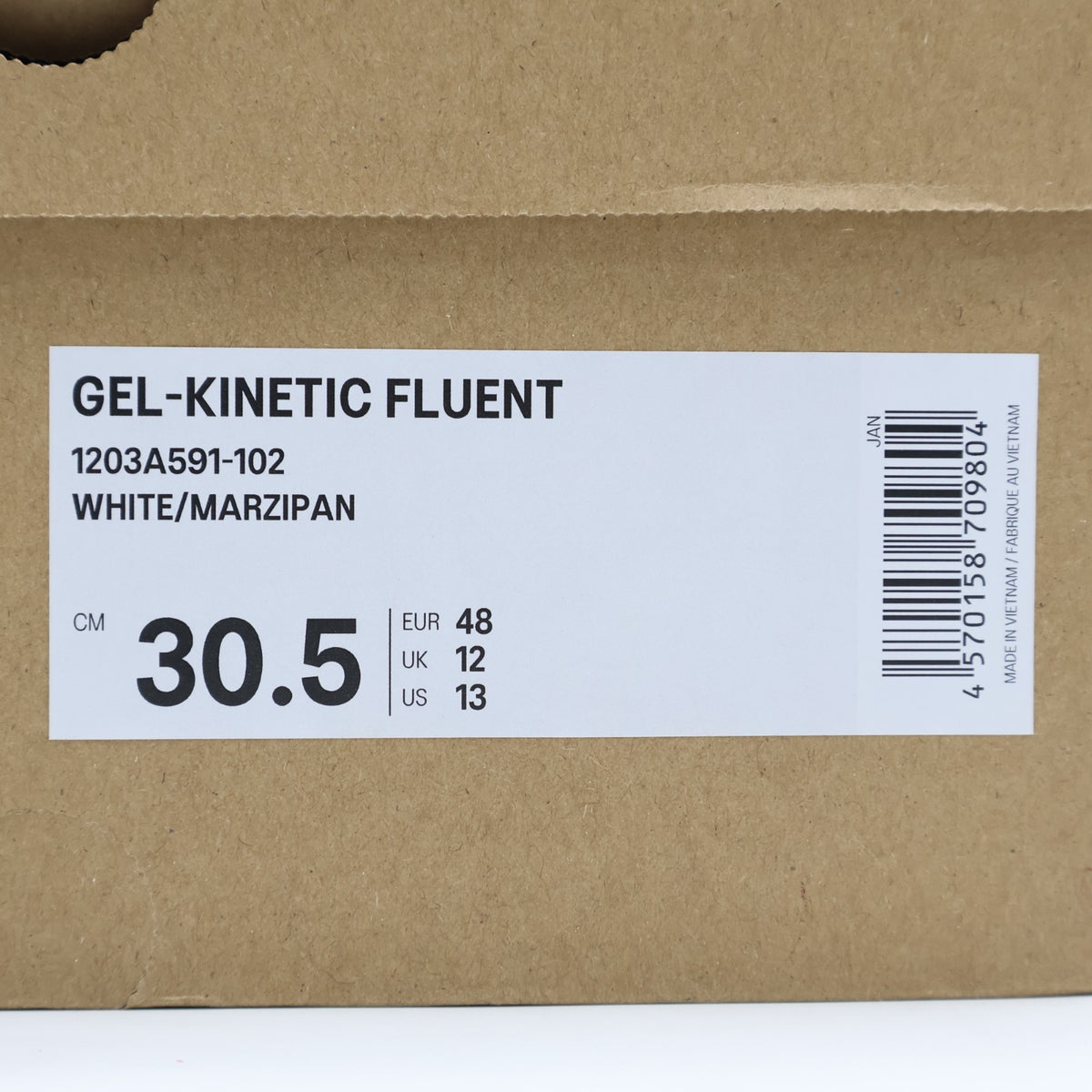 1203A591-102 Asics Gel-Kinetic Fluent White Marzipan (Men's)
