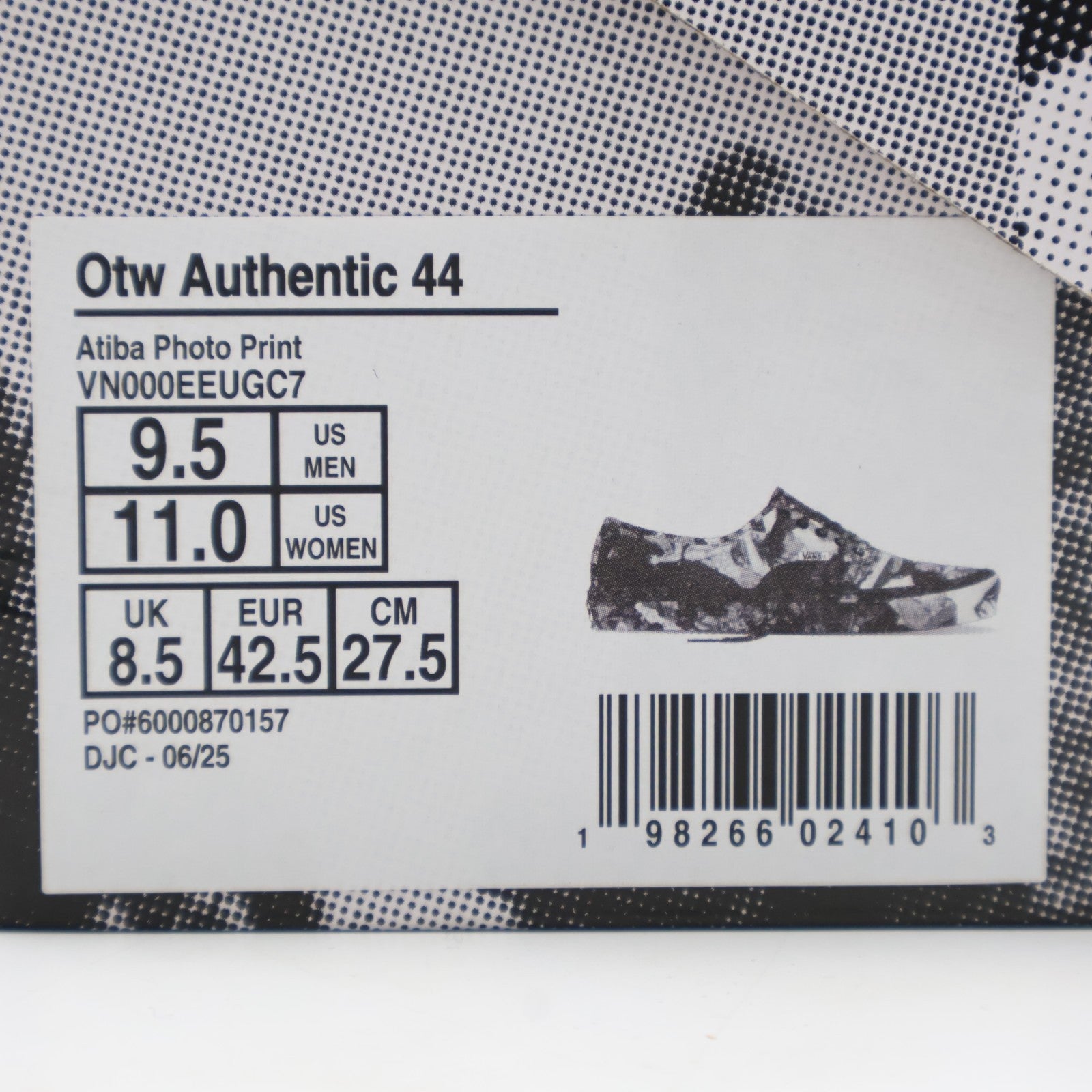 VN000EEUGC7 Atiba Jefferson OTW by Vans Authentic Black Grey (Men's)