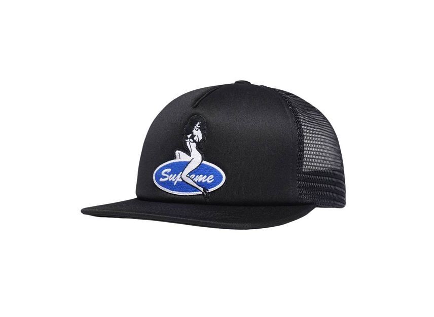 Supreme Pin Up Mesh Back 5-Panel Black