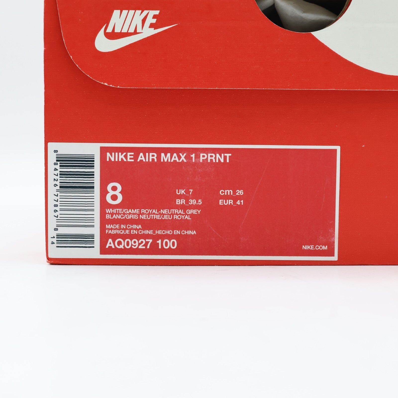 AQ0927-100 ATMOS NIKE AIR MAX 1 BLUE WE LOVE NIKE (Men's)