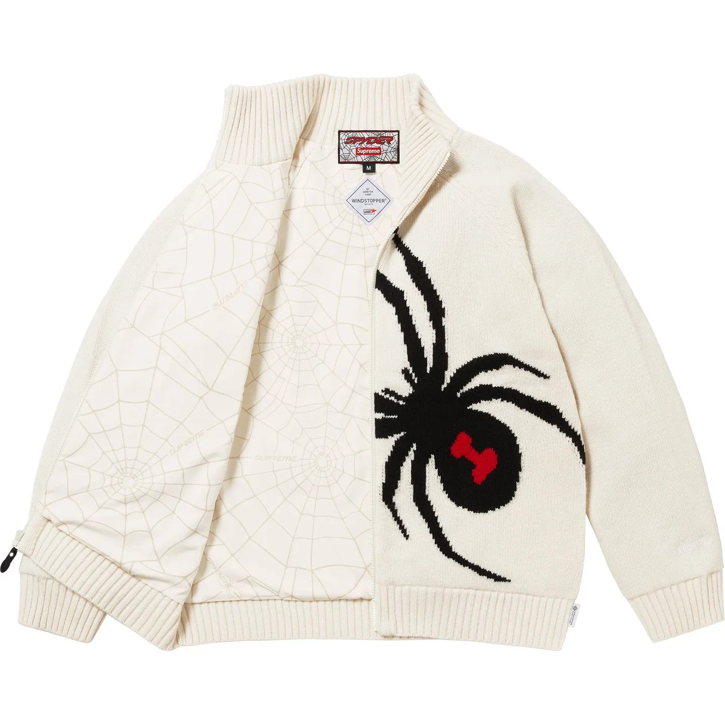 Supreme Spyder WINDSTOPPER Zip Up Sweater White