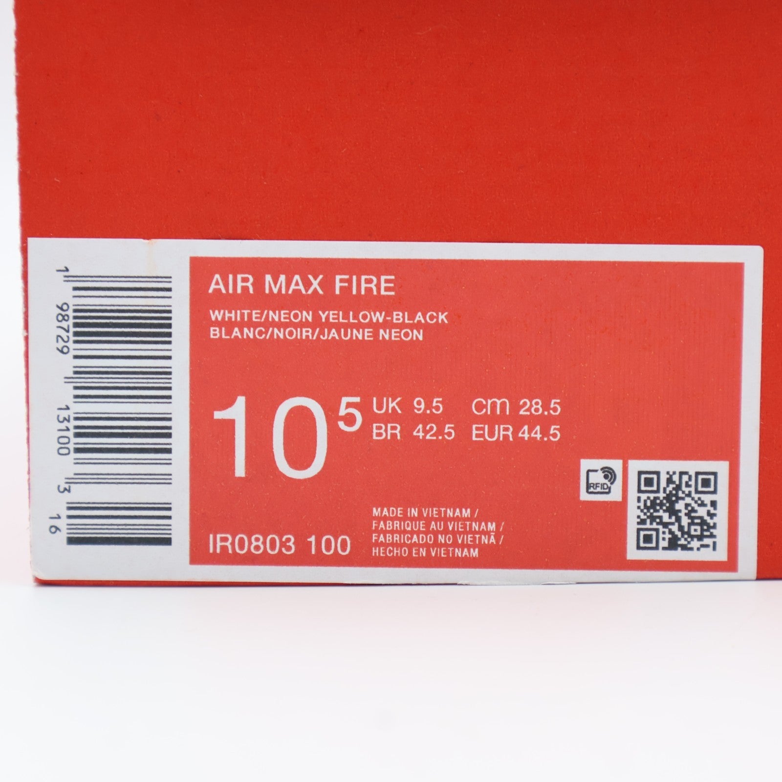 IR0803-100 Nike Air Max Fire White Neon Yellow (Men's)