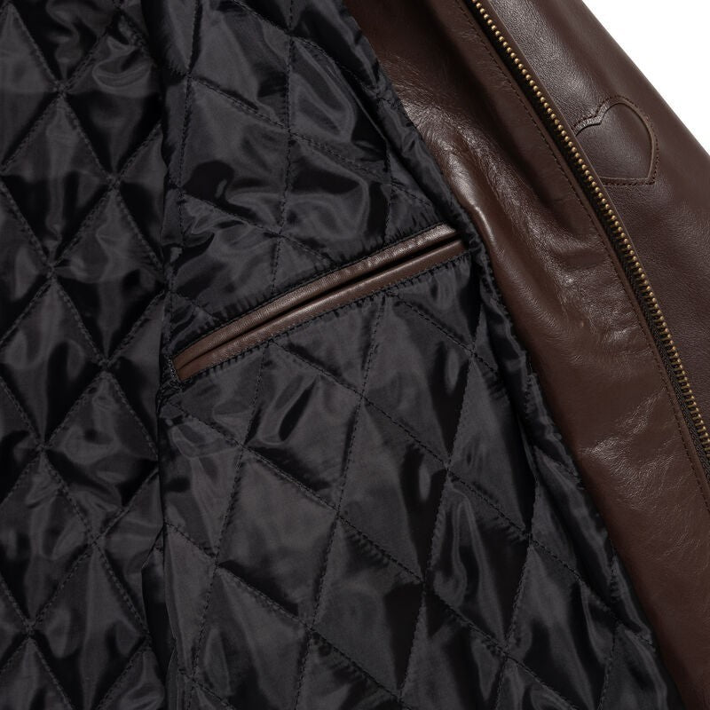 HUMAN MADE Leather Jacket Brown