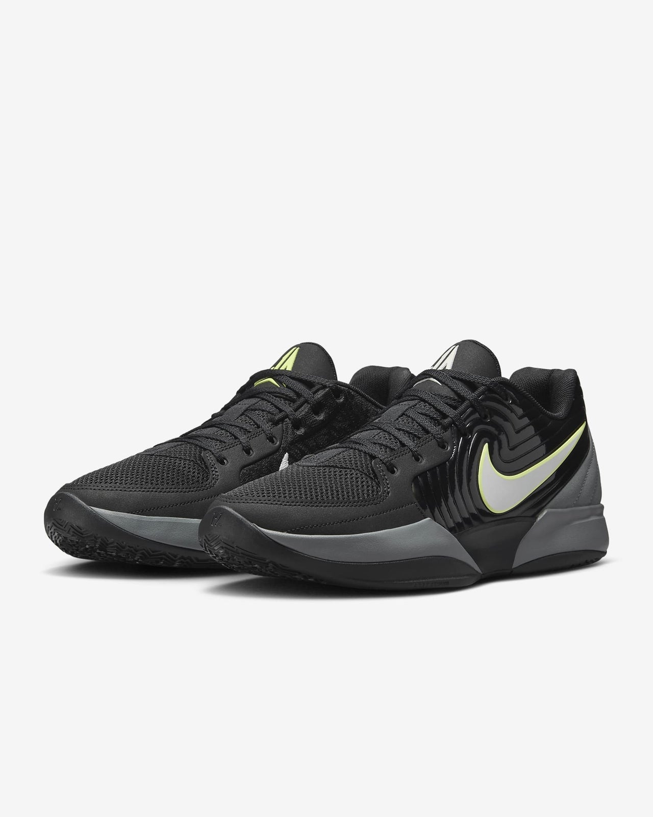 FD7327-001 Nike Ja 2 Black Light Smoke Grey Light Lemon Twist Phantom (Men's)