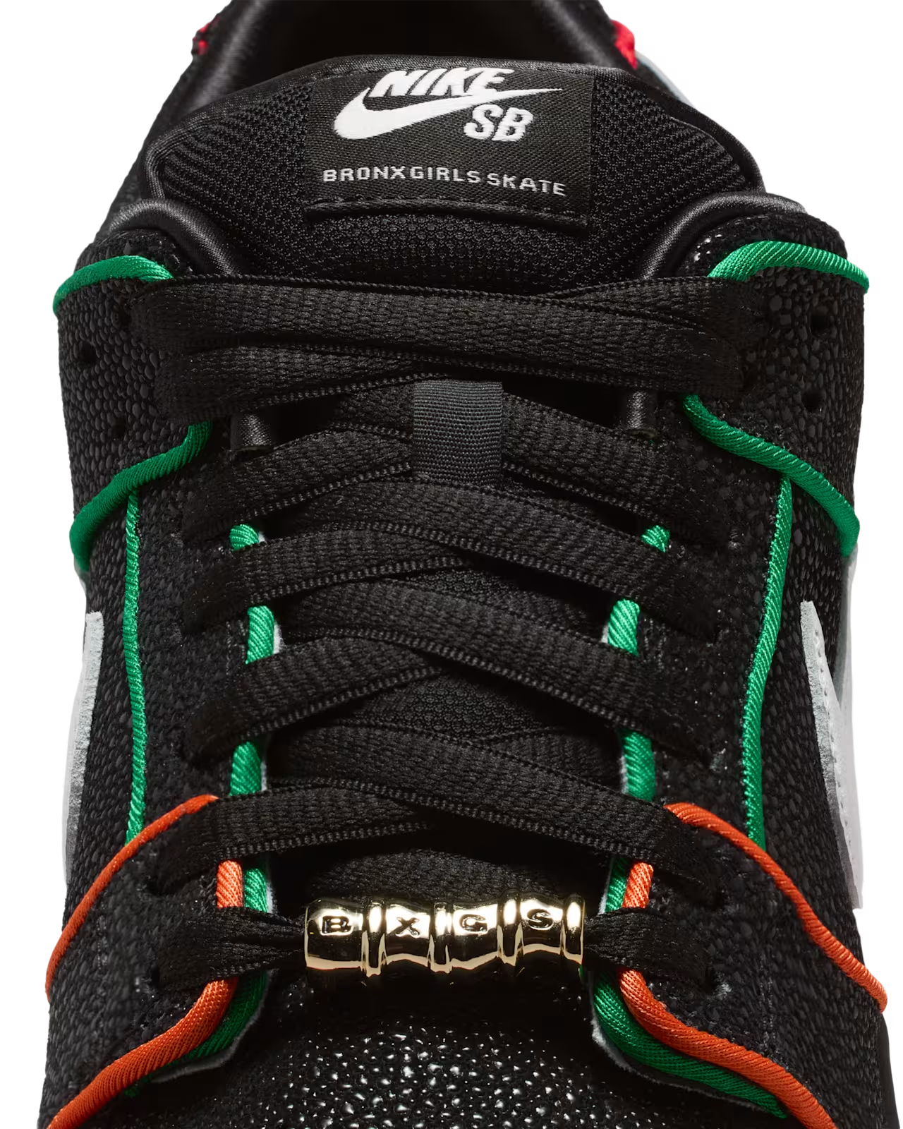 HV1664-001 Bronx Girls Skate Nike SB Dunk Low Pro Black Challenge Red (Men's)