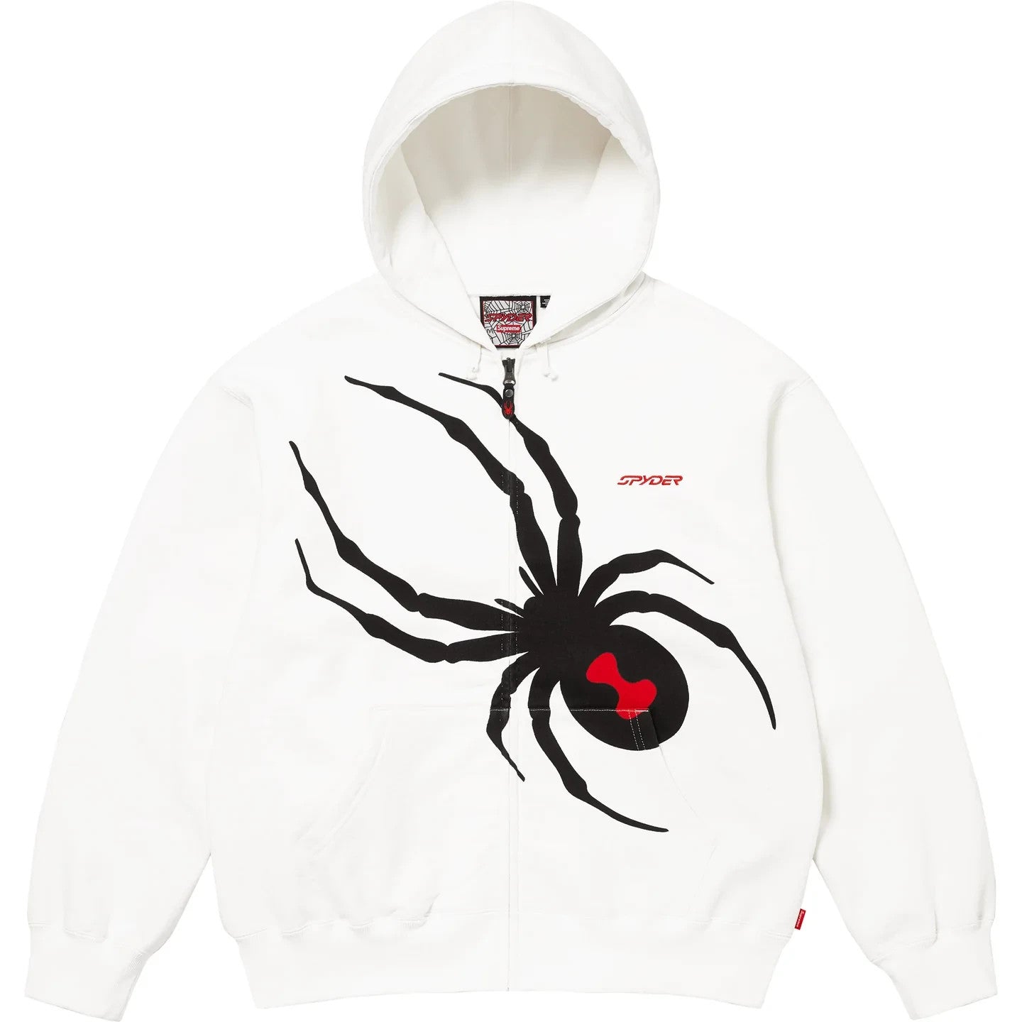 Supreme Spyder Zip Up Hooded Sweatshirt White
