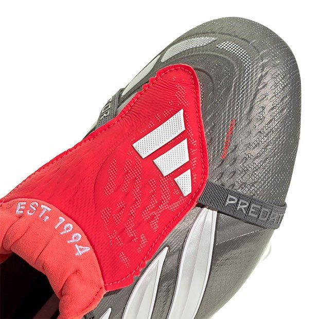 JS0379 adidas Predator Elite FT FG Iron Metallic Cloud White Lucid Red (Men's)