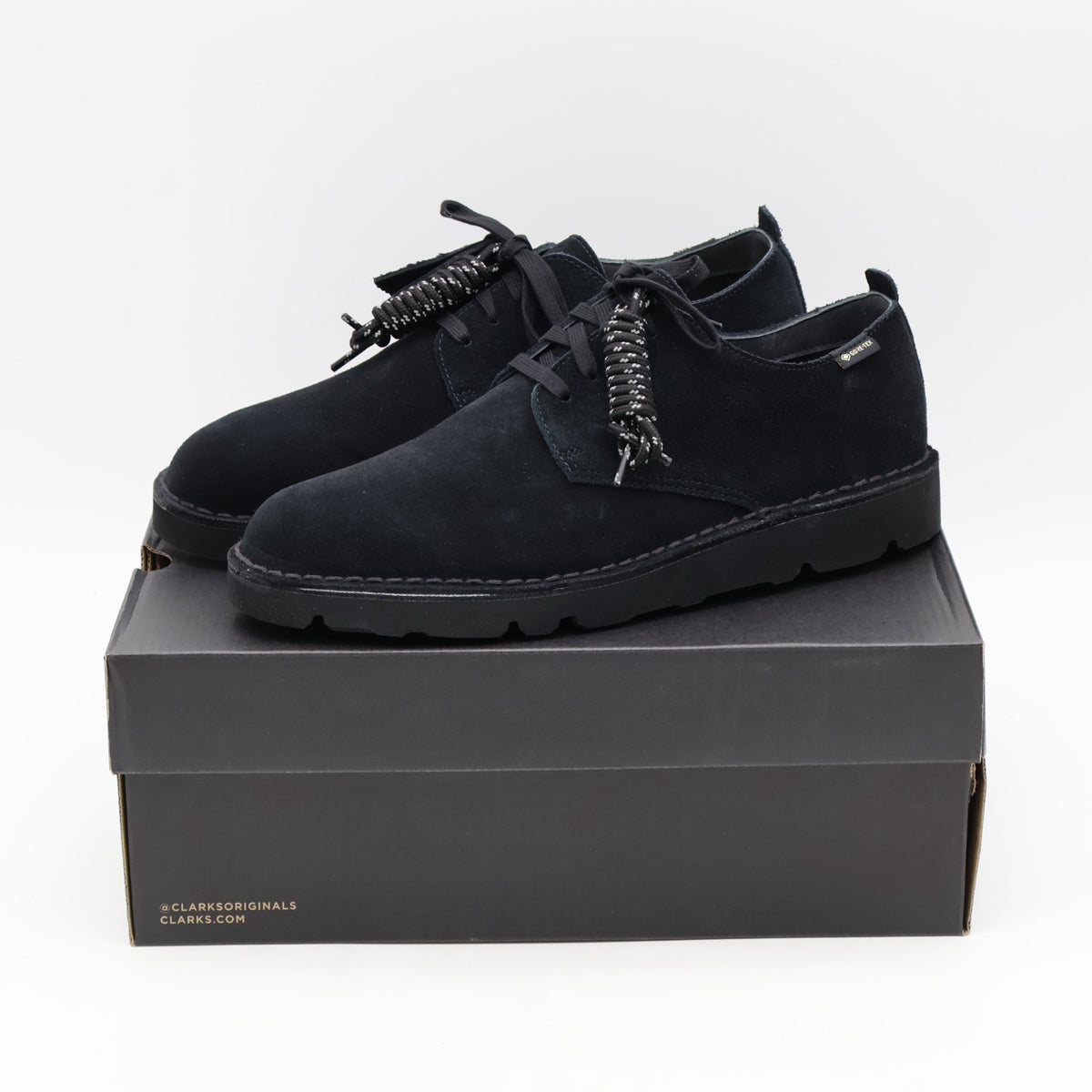 26182699 Clarks Desert London GORE-TEX Black Suede (Men's)
