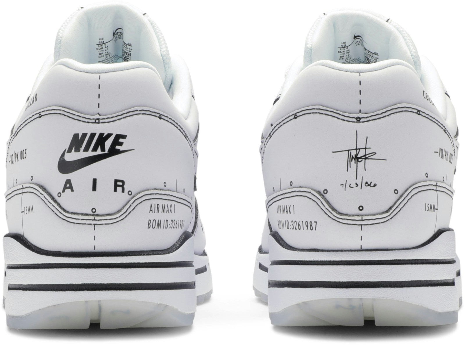 CJ4286-100 NIKE AIR MAX 1 "TINKER SCHEMATIC WHITE" (Men's)