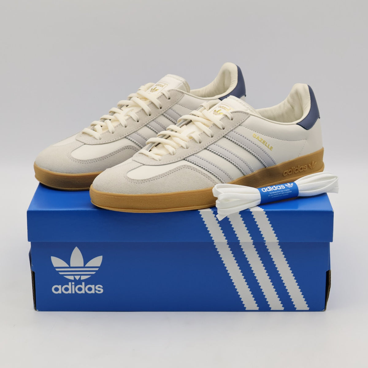 IH8547 Beauty & Youth adidas Originals Gazelle Indoor Core White Grey (Men's)