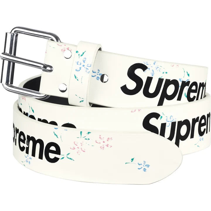 Supreme Repeat Leather Belt (25FW) Floral