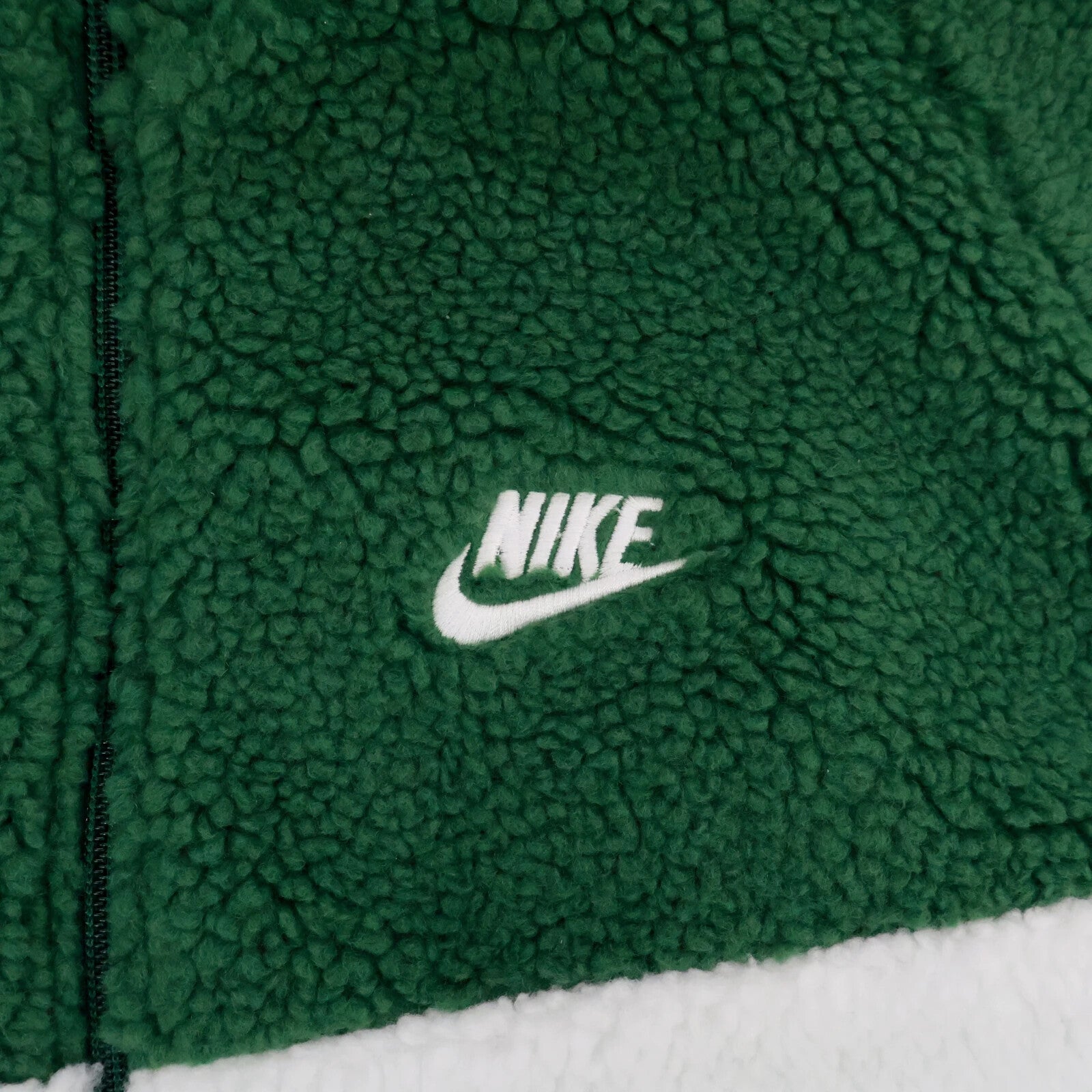 Nike Big Swoosh Reversible Boa Jacket "Gorge Green"