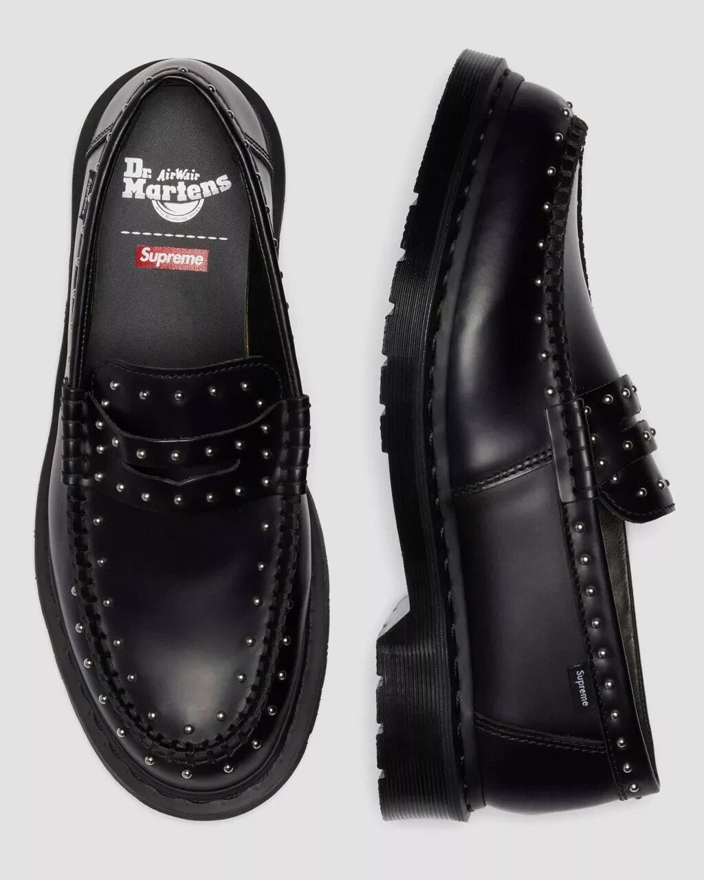41873001 Supreme Ã Dr.Martens Studded Penton Loafer Black 25SS Week 13 (Men's)