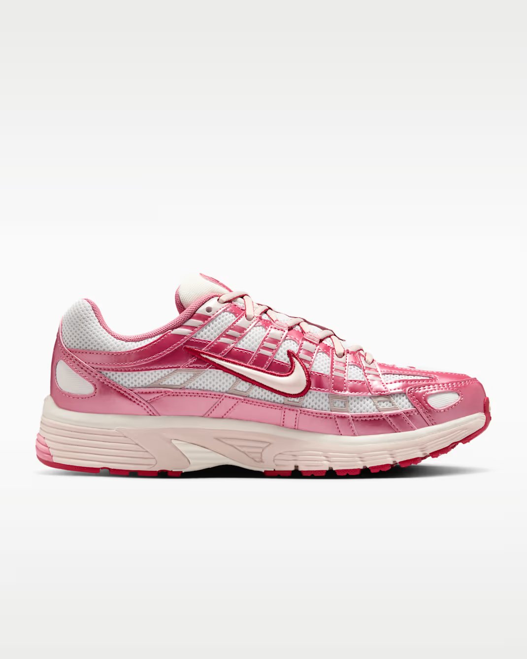IO3496-100 Nike P-6000 Summit White Peony Team Crimson Silt Red (Women's)