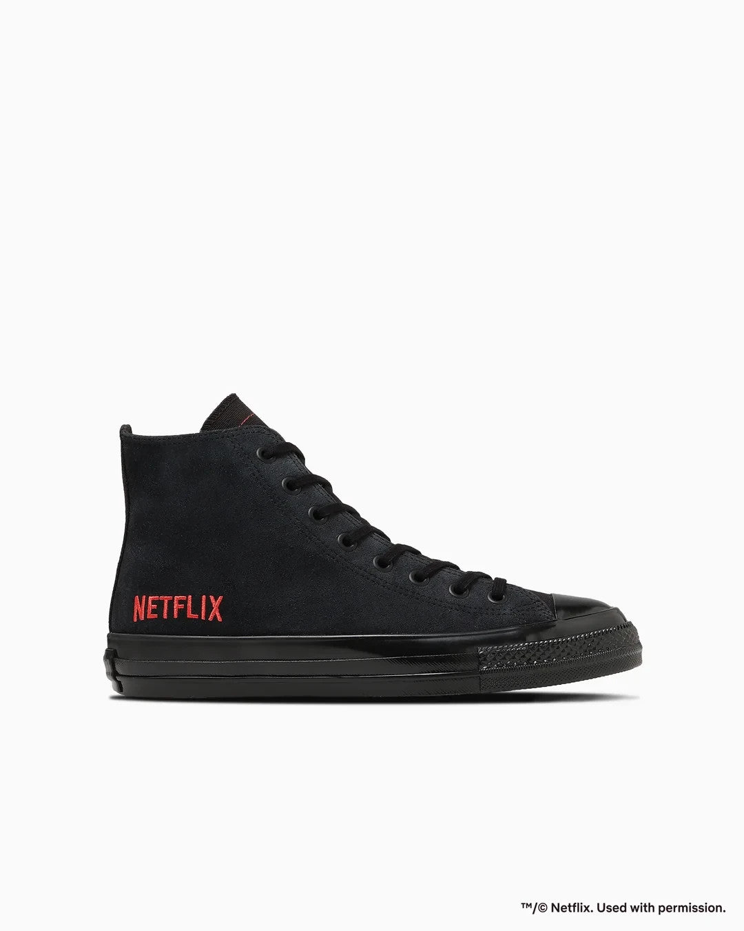 31317100 Netflix Converse All Star Aged Hi Black (Men's)