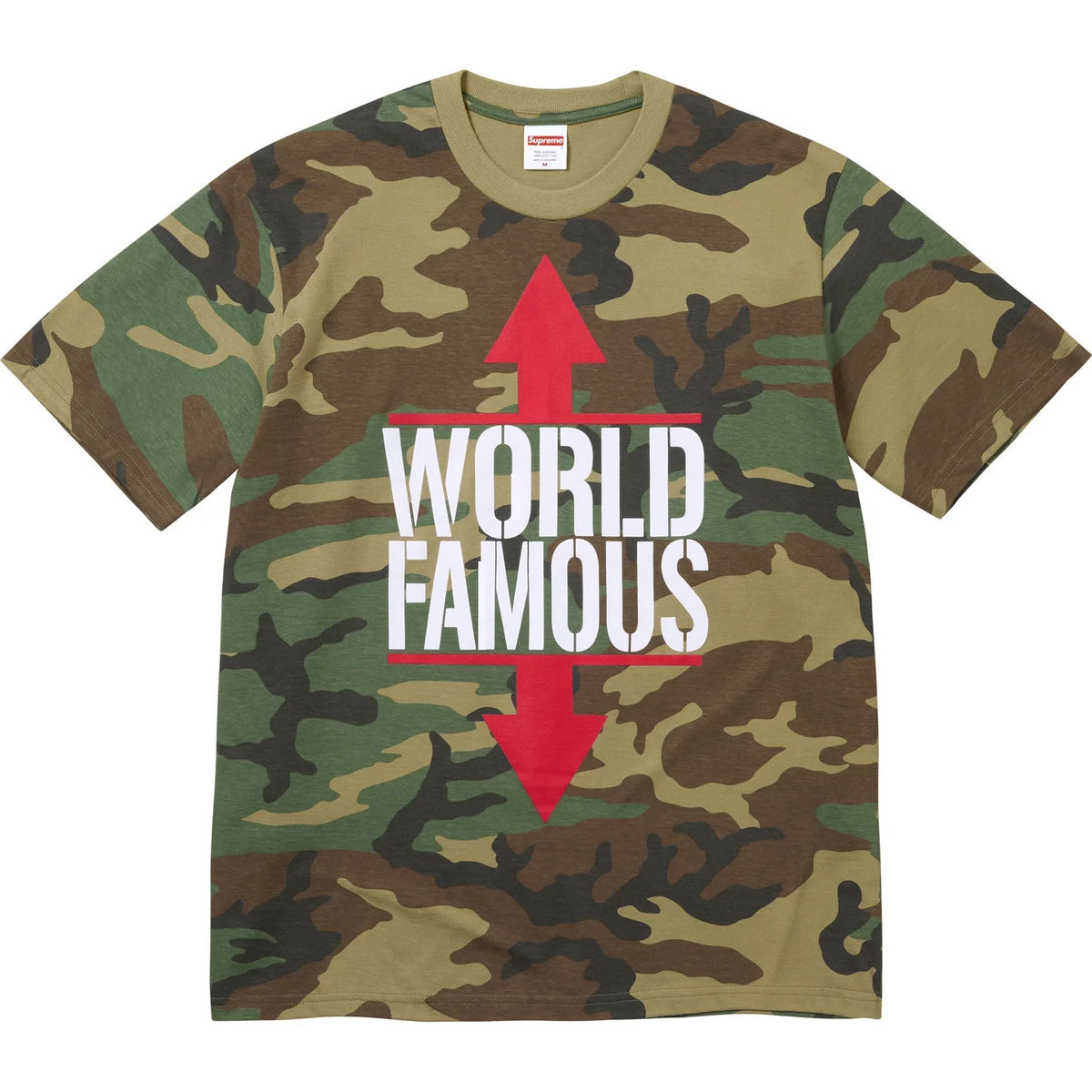 Supreme World Famous Tee Woodland Camo