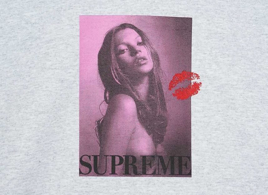 Supreme Kate Moss Hooded Sweatshirt Ash Grey