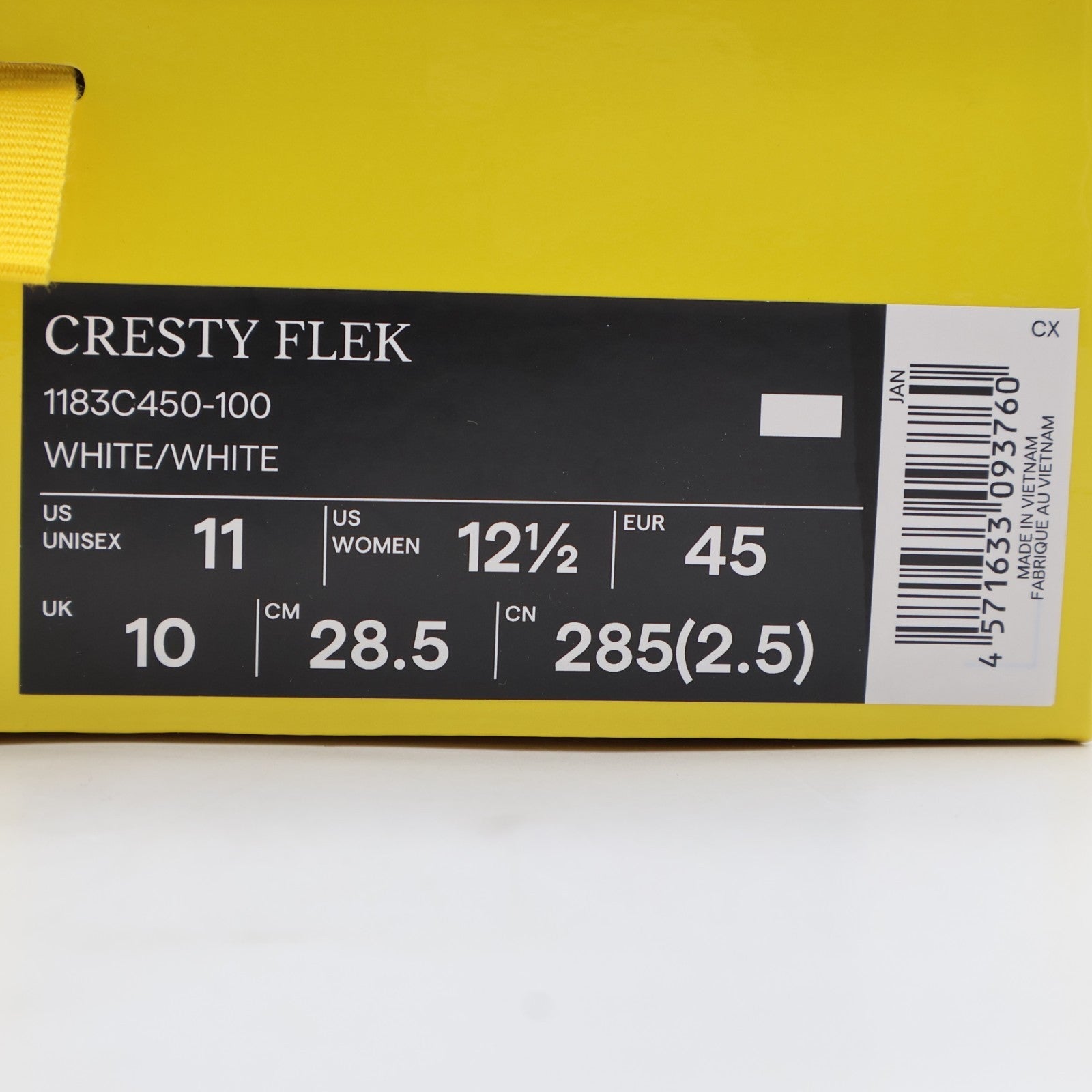 1183C450-100 ONITSUKA TIGER CRESTY FLEK WHITE WHITE (Men's)